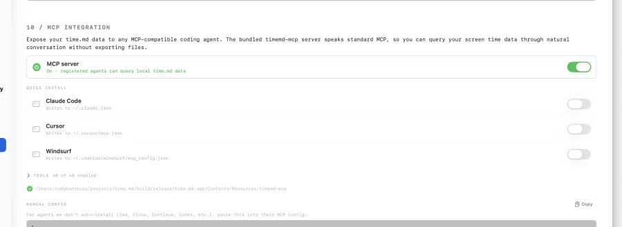 CLI and MCP tool setup